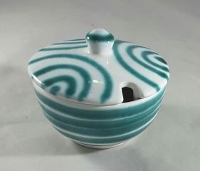 Gmundner Keramik-Dose/Marmelade mit Ausschnitt